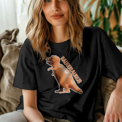 Saugusaurus Saugus T-Rex - Black Adult T-shirt