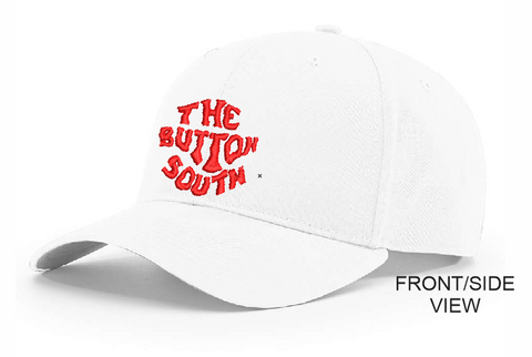 Button South Hat - Richardson Brand - White Hat - One Size Fits All Snapback