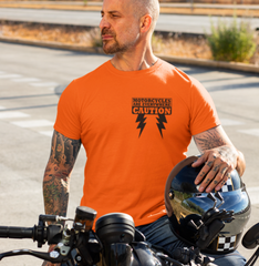 Motorcycles are Everywhere - Lightning Bolts - Bright Orange SHORT Sleeve T-shirt