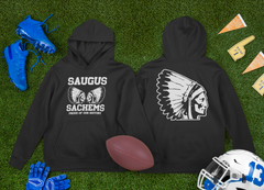 Proud Saugus Sachems Black Hoodie - Adult Sizes