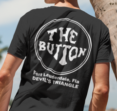 Button on the Beach BLACK T-Shirt (The Original) - 100% Cotton - Short Sleeve