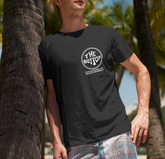 Button on the Beach BLACK T-Shirt (The Original) - 100% Cotton - Short Sleeve