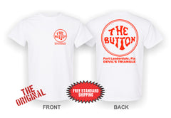 Button on the Beach White T-Shirt (The Original) - 100% Cotton - Short Sleeve