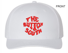 Button South Hat - Richardson Brand - White Hat - One Size Fits All Snapback