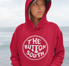 Button South Red Hoodie - Adult Sizes