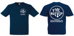 Button on the Beach NAVY T-Shirt (The Original) - 100% Cotton - Short Sleeve