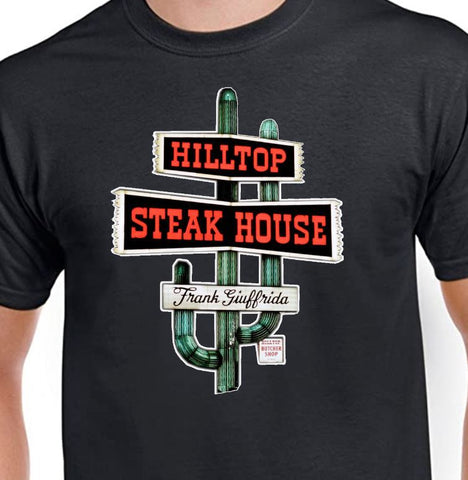 Hilltop Sign Photo -  BLACK T-SHIRT