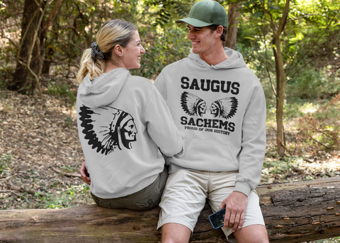 Proud Saugus Sachem ASH GRAY Hoodie - Adult Sizes