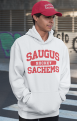 Saugus Sachem HOCKEY - WHITE Hoodie - Adult Sizes