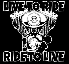 Live To Ride - Ride To Live - Black Hoodie