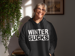 WINTER SUCKS - Black Hoodie - Adult Sizes