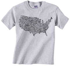 USA Map - Gun Collage T-Shirt