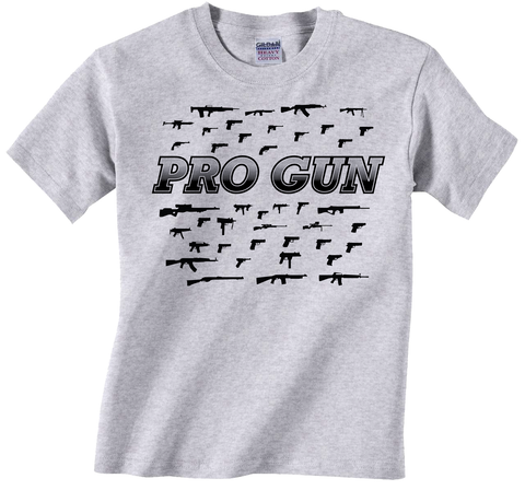 Pro Gun Gray Adult T-Shirt - 2nd Amendment Supporter