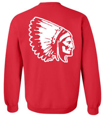 Proud Saugus Sachem RED CREW NECK SWEATHSHIRT - Adult Sizes