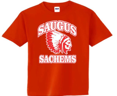 Saugus Sachems Red T-Shirt - Adult Sizes
