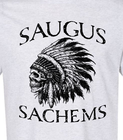 Saugus Sachems Skull - 1 color front print