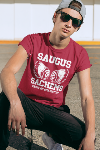 Proud Saugus Sachem Red T-Shirt - Adult Sizes - (FRONT PRINT ONLY)