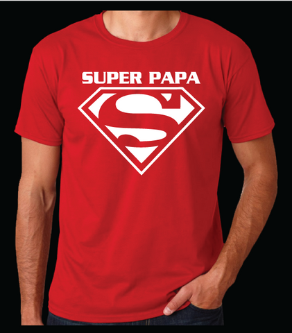 Super Papa Red T-Shirt