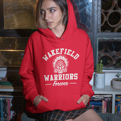 WAKEFIELD WARRIORS FOREVER - Red Hoodie - Adult Sizes